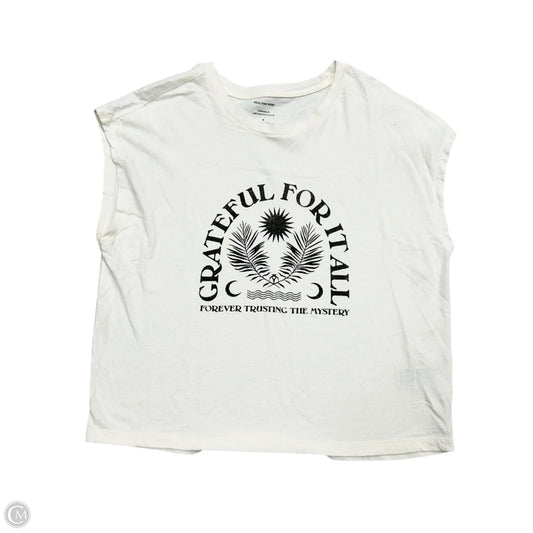 Top Short Sleeve By Anthropologie In Cream, Size: M