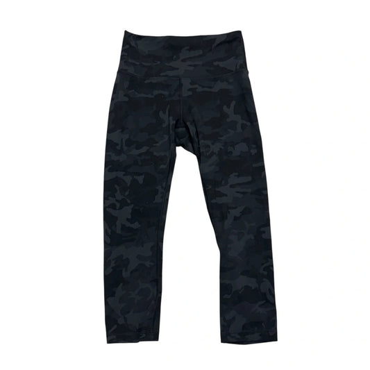 Athletic Leggings By Lululemon In Black & Grey, Size: S