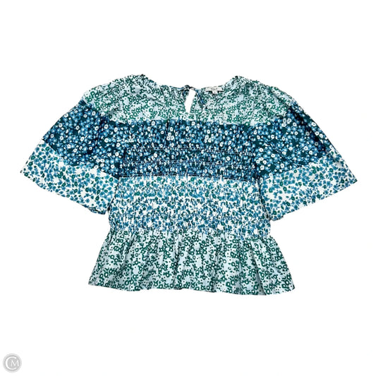 Top Short Sleeve By Rails In Blue & Green, Size: M