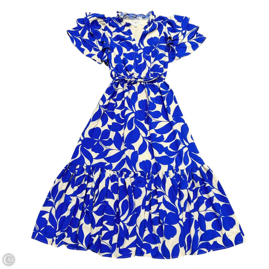 Dress Casual Maxi By Big Hit In Blue & Cream, Size: Xs