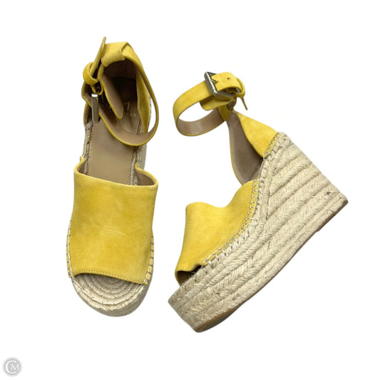 Sandals Heels Wedge By Marc Fisher In Yellow, Size: 5
