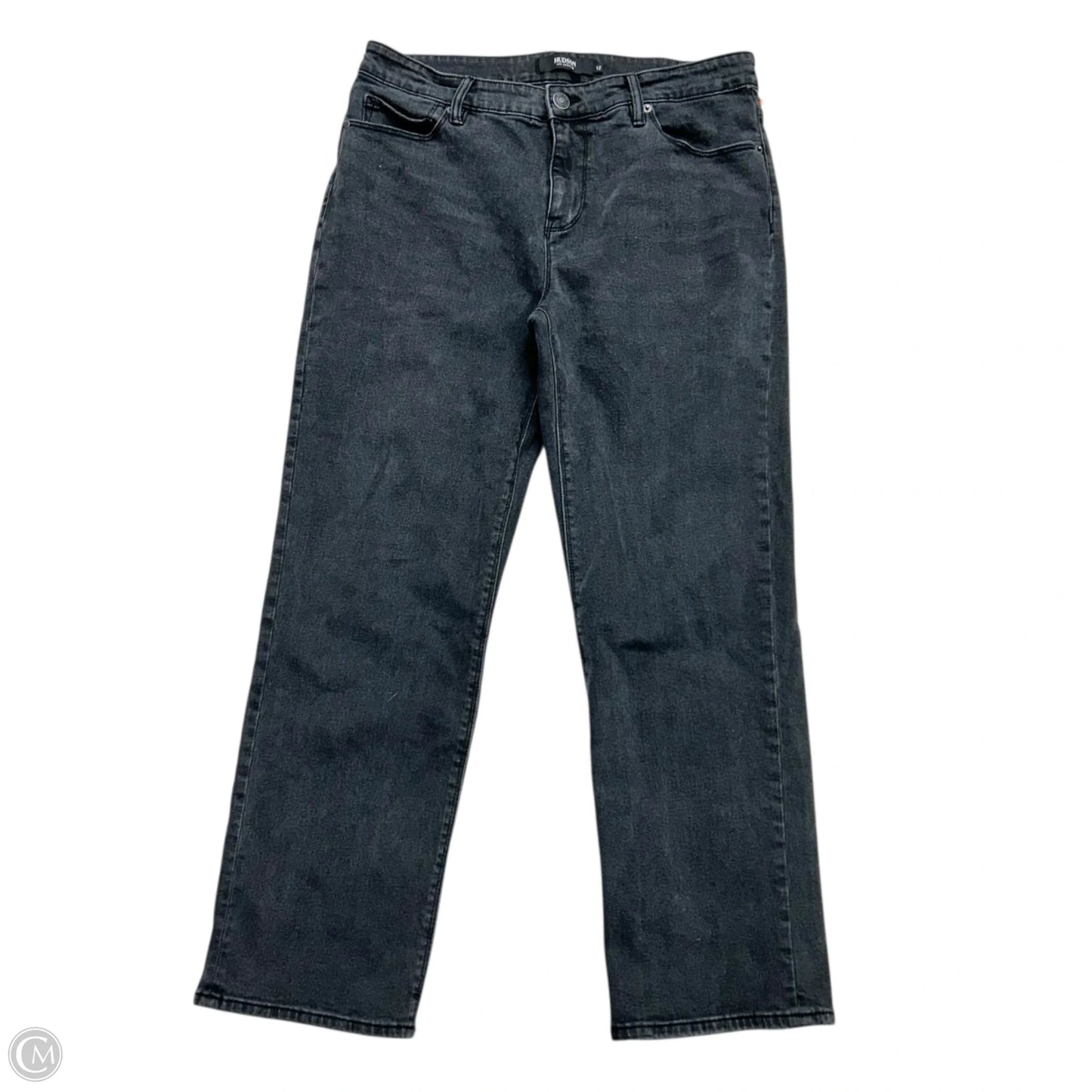 Jeans Wide Leg By Hudson In Black Denim, Size: 12