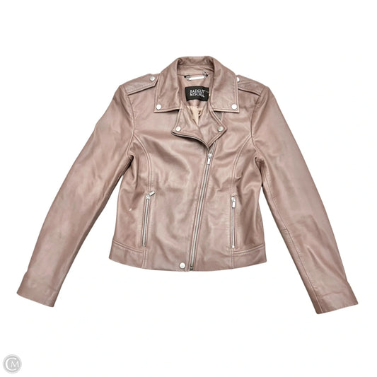 Jacket Moto By Badgley Mischka In Mauve, Size: S