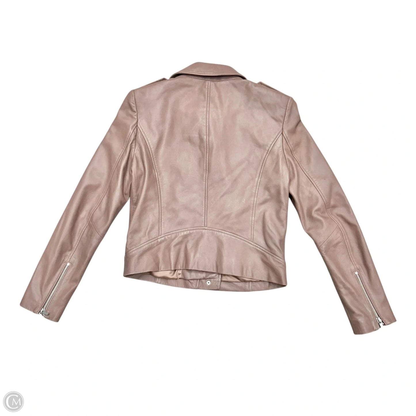 Jacket Moto By Badgley Mischka In Mauve, Size: S