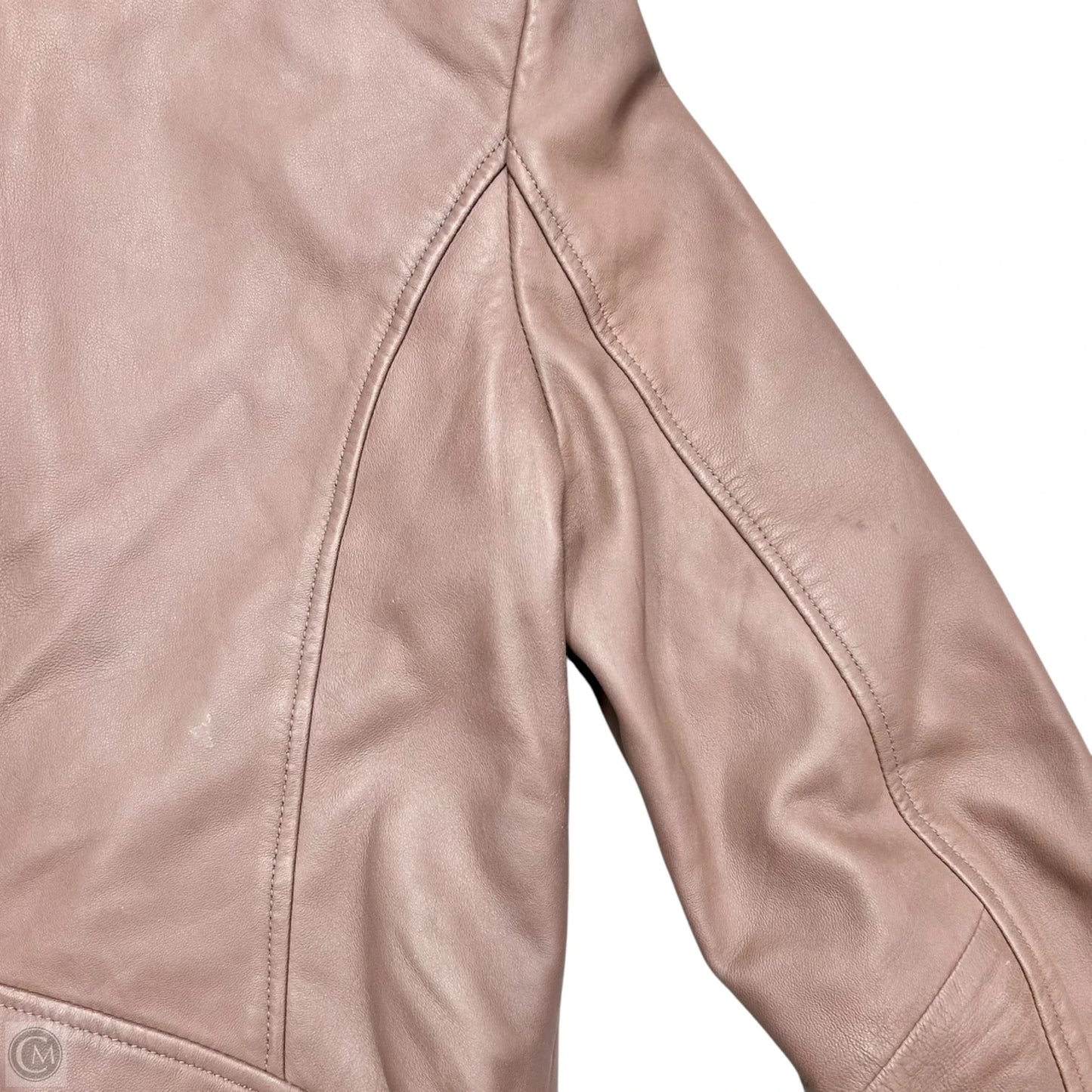 Jacket Moto By Badgley Mischka In Mauve, Size: S
