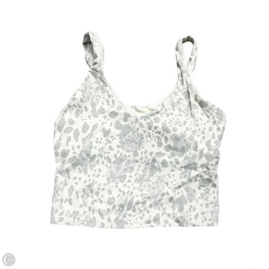 Athletic Bra By Lululemon In Grey & White, Size: S