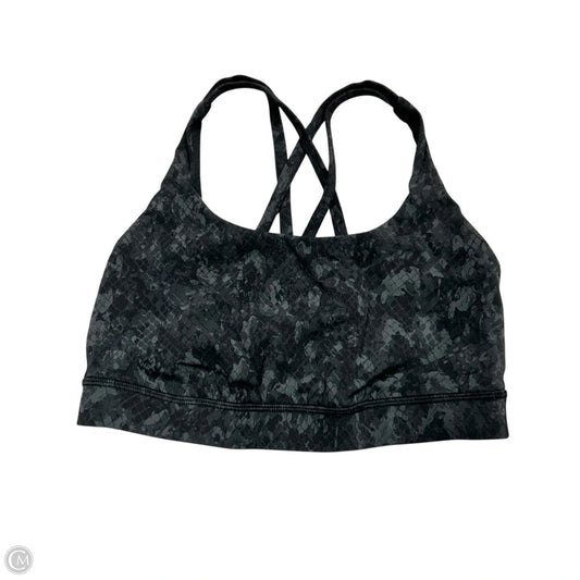 Athletic Bra By Lululemon In Black & Grey, Size: S