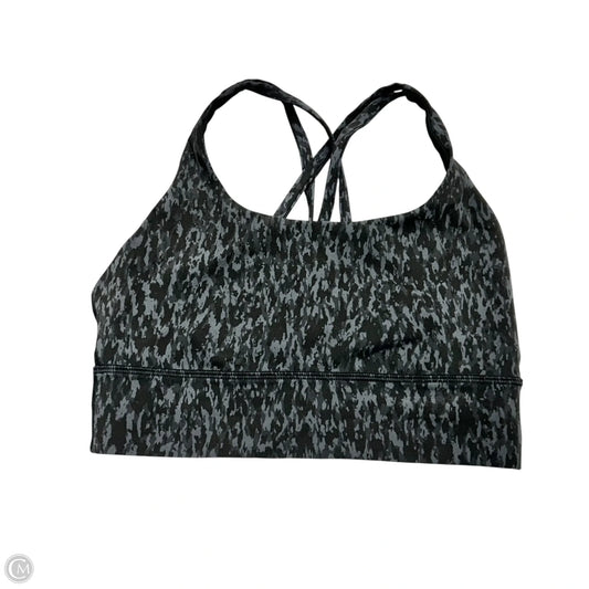 Athletic Bra By Lululemon In Black & Grey, Size: S