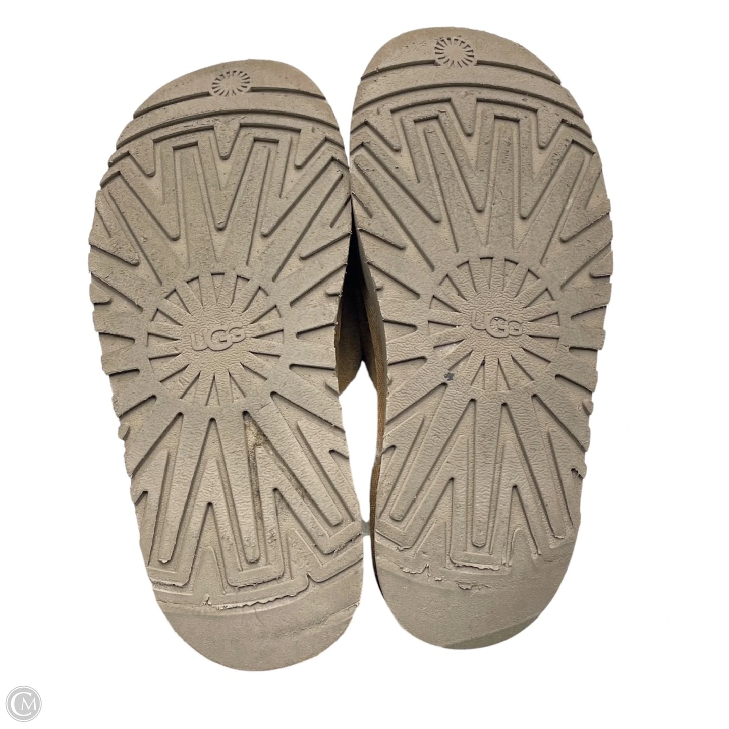 Slippers Designer By Ugg In Tan, Size: 8