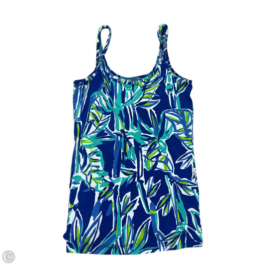Tank Top Designer By Lilly Pulitzer In Blue & Green, Size: S