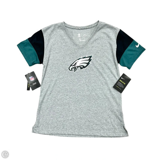 Top Short Sleeve By Nfl In Grey, Size: S
