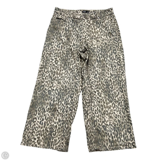 Jeans Wide Leg By Simply Vera In Leopard Print, Size: 16