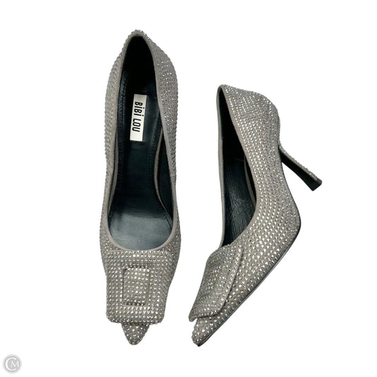 Shoes Heels Kitten By Bibi Lou In Silver, Size: 6.5