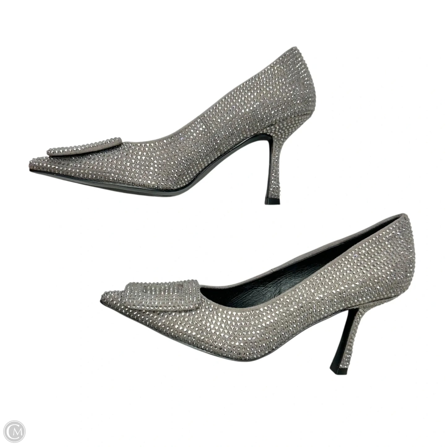 Shoes Heels Kitten By Bibi Lou In Silver, Size: 6.5