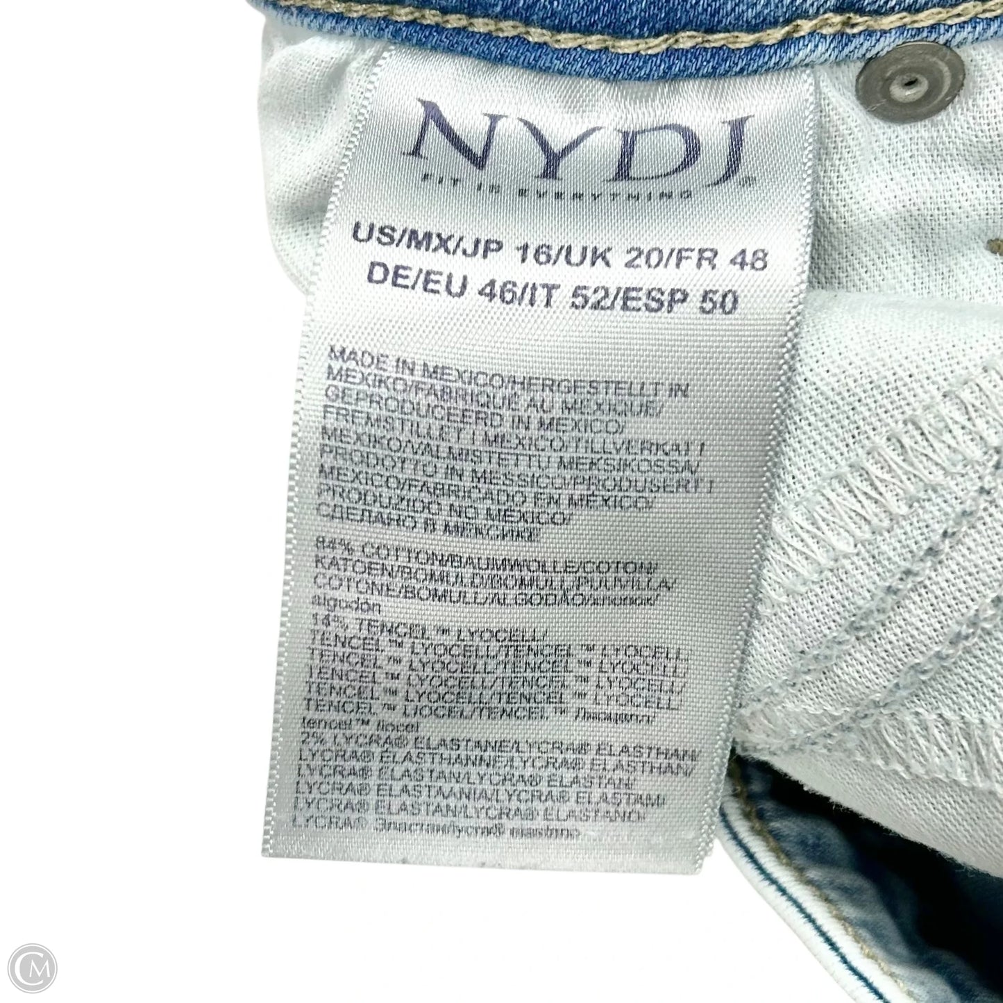 Jeans Wide Leg By Not Your Daughters Jeans In Blue Denim, Size: 16