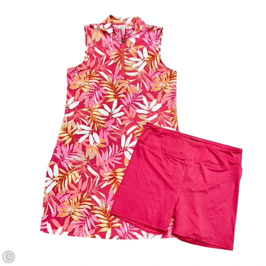 Athletic Dress By Tommy Bahama In Pink & Yellow, Size: M