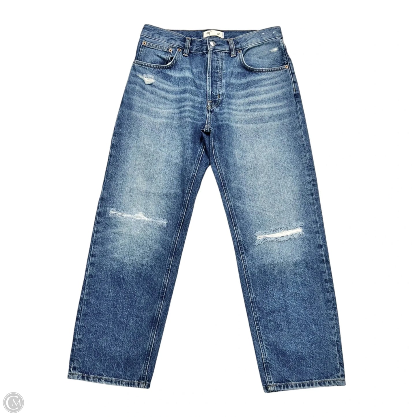 Jeans Straight By Madewell In Blue Denim, Size: 4