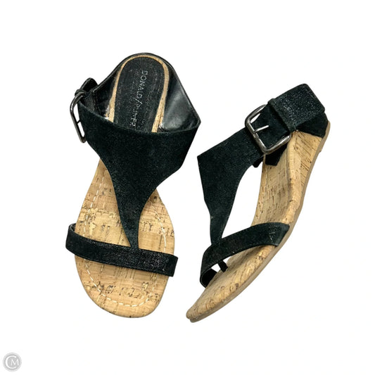 Sandals Heels Wedge By Donald Pliner In Black, Size: 7