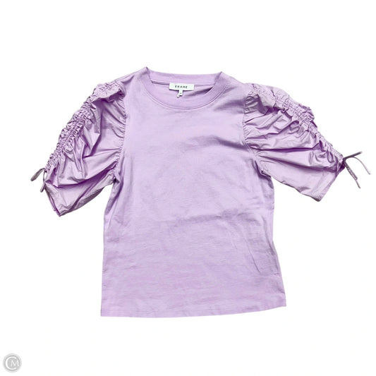 Top Short Sleeve By Frame In Purple, Size: S
