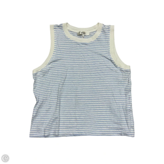 Top Sleeveless By Frame In Blue & White, Size: S