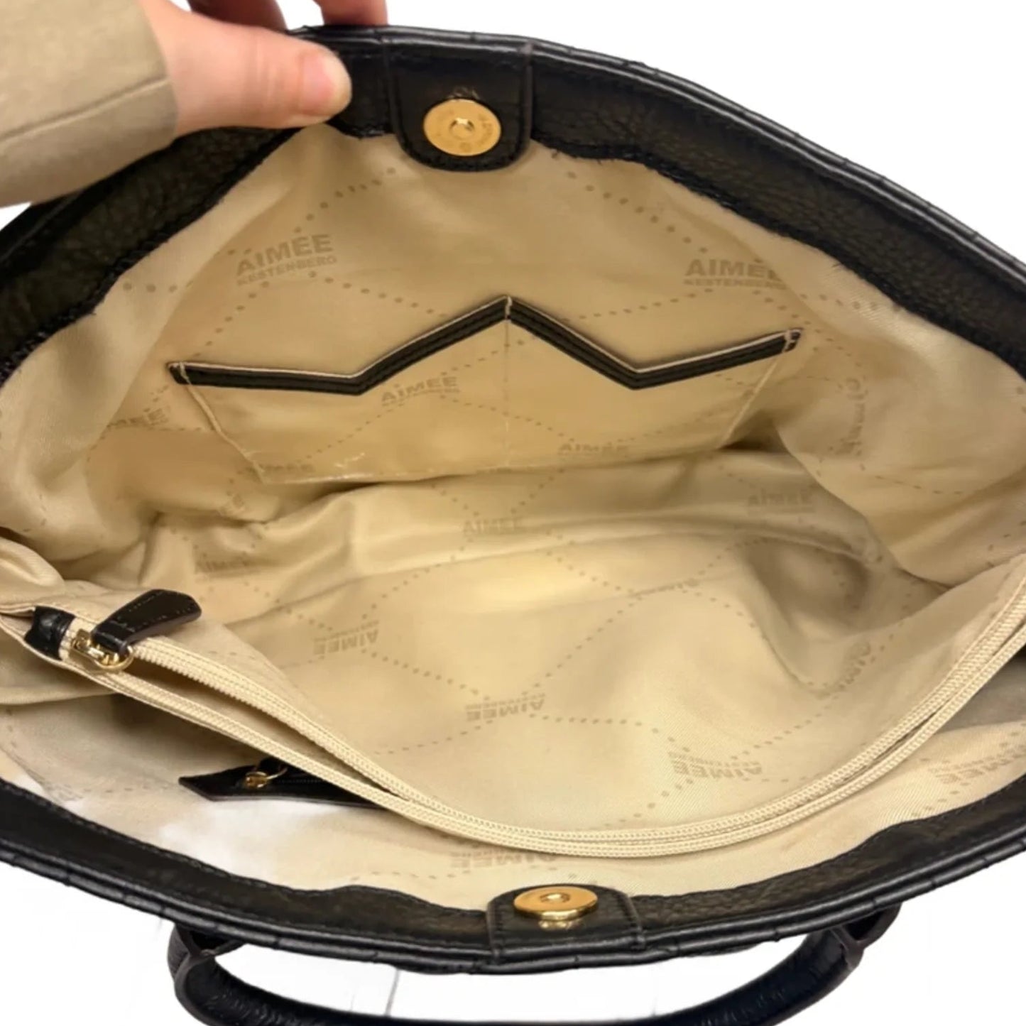 Handbag Leather By Aimee Kestenberg, Size: Medium