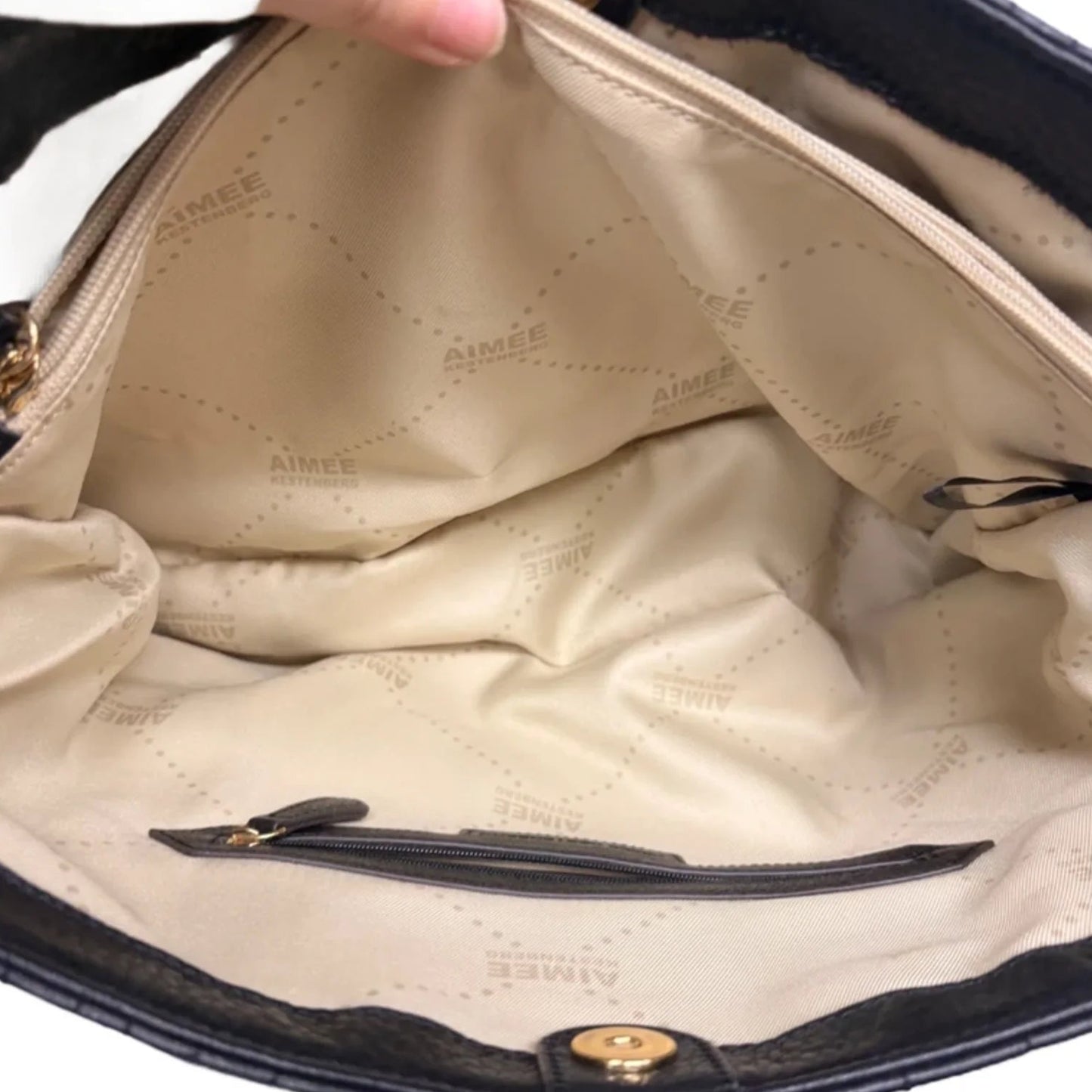 Handbag Leather By Aimee Kestenberg, Size: Medium