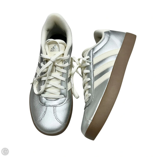 Shoes Sneakers By Adidas In Silver, Size: 6.5