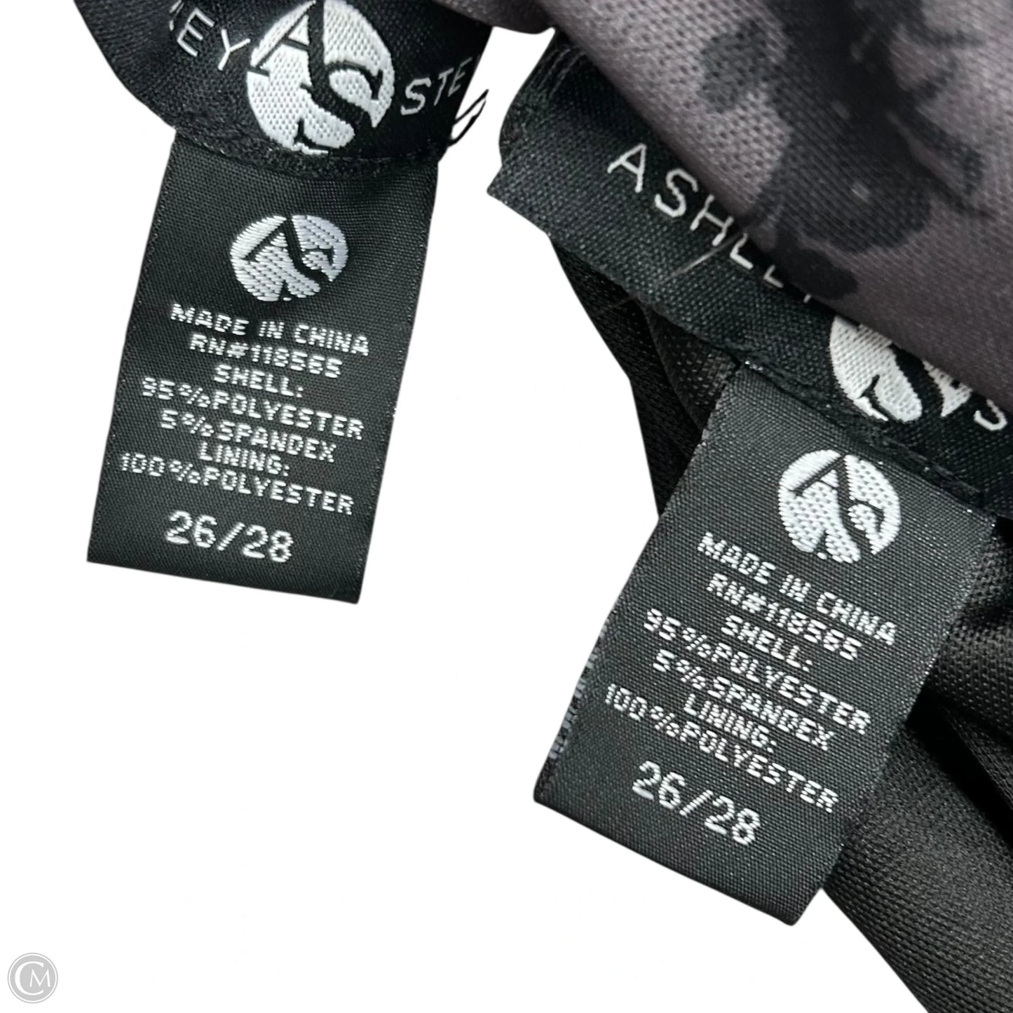 Skirt Set 2pc By Ashley Stewart In Black & Grey, Size: 4x