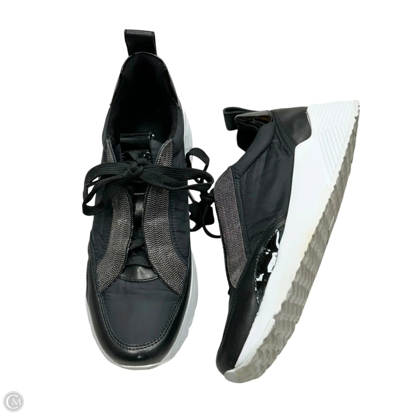 Shoes Athletic By Vaneli In Black & White, Size: 7.5