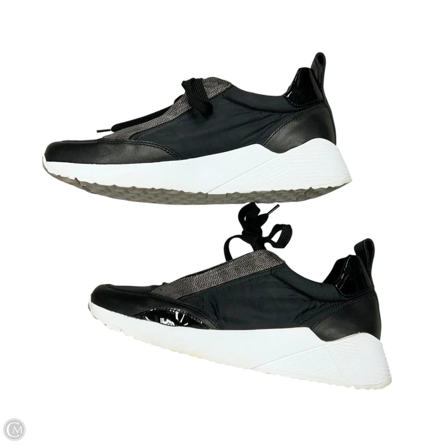 Shoes Athletic By Vaneli In Black & White, Size: 7.5