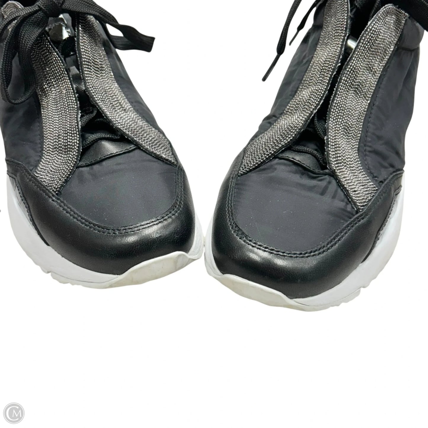 Shoes Athletic By Vaneli In Black & White, Size: 7.5