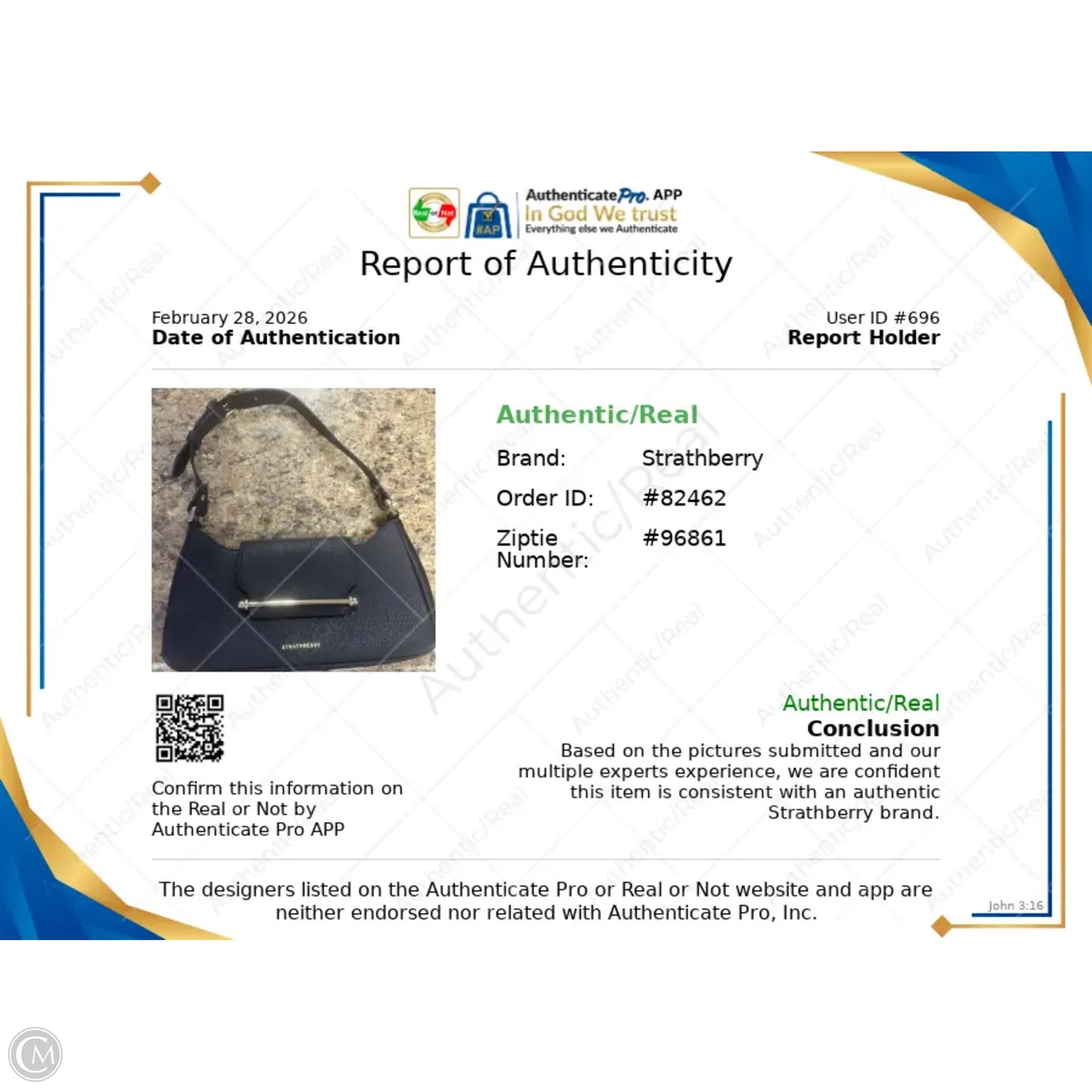 Handbag Luxury Designer By Strathberry, Size: Small