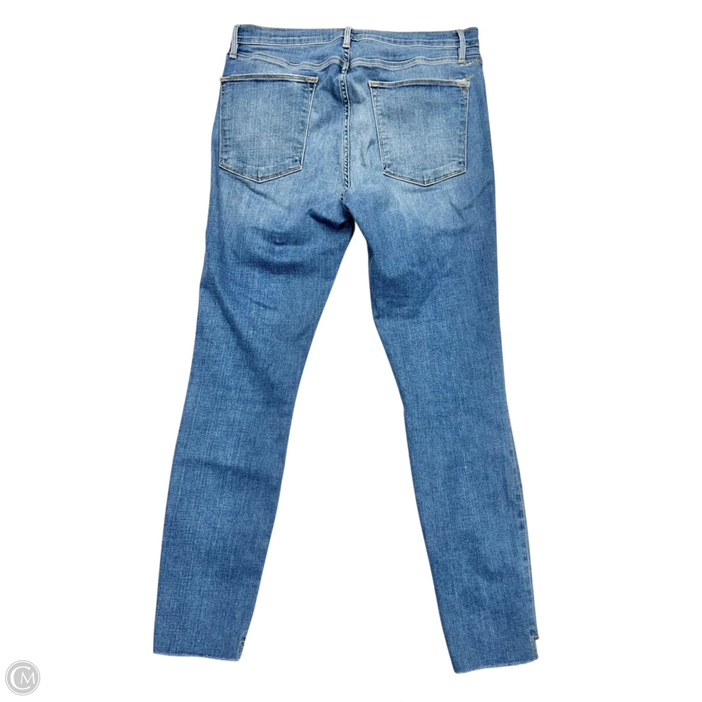 Jeans Skinny By Frame In Blue Denim, Size: 12