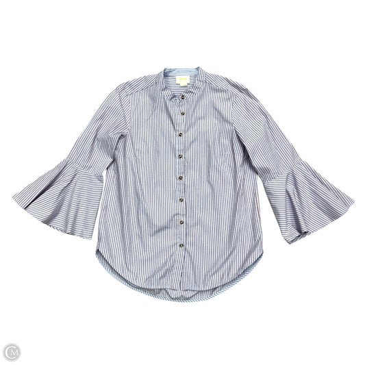 Top Long Sleeve By Maeve In Blue & Red, Size: M