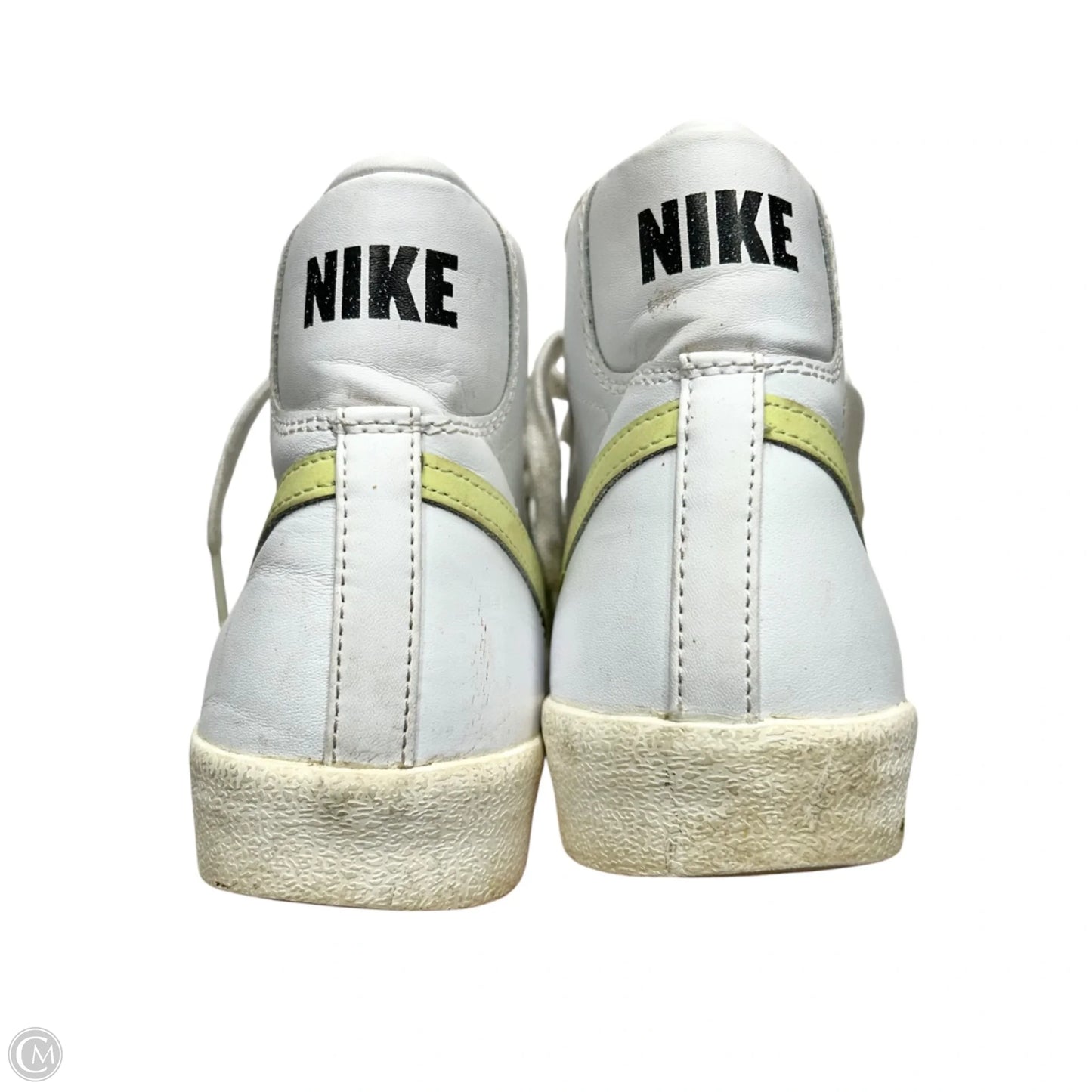 Shoes Sneakers By Nike In White & Yellow, Size: 11