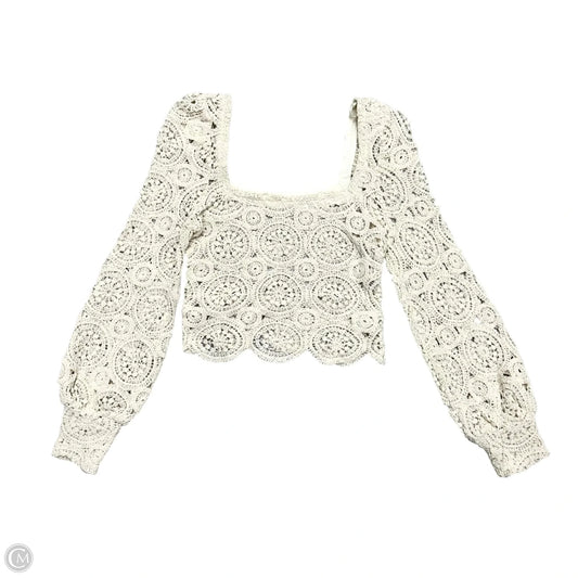 Top Long Sleeve By Idem Ditto In Cream, Size: M