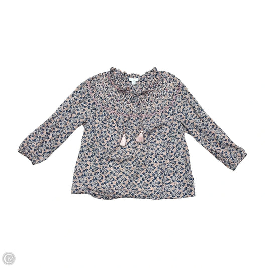 Top Long Sleeve By J. Jill In Blue & Pink, Size: Xs