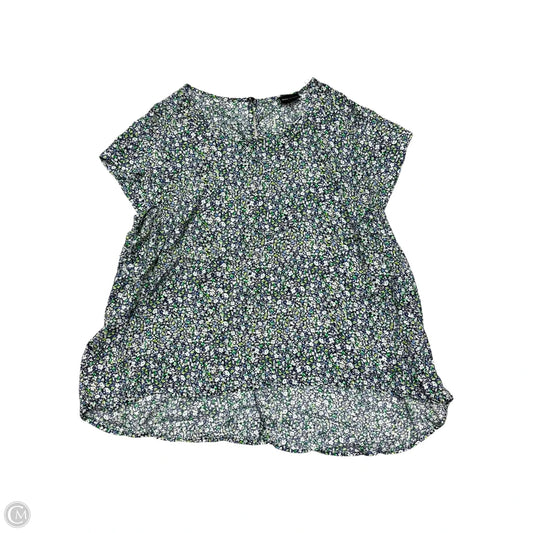 Top Short Sleeve By Jones New York In Blue & Green, Size: 2x