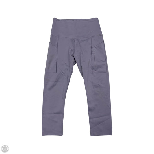 Athletic Leggings By Nike Apparel In Purple, Size: M
