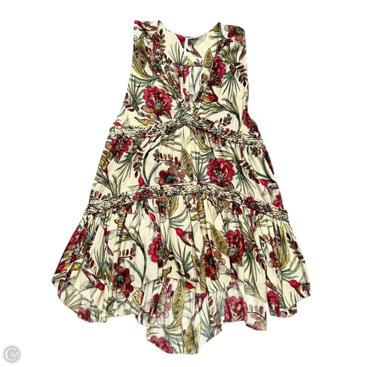 Dress Casual Short By Free People In Cream & Pink, Size: Xs