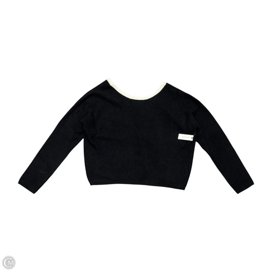Sweater By Maeve In Black & Cream, Size: L