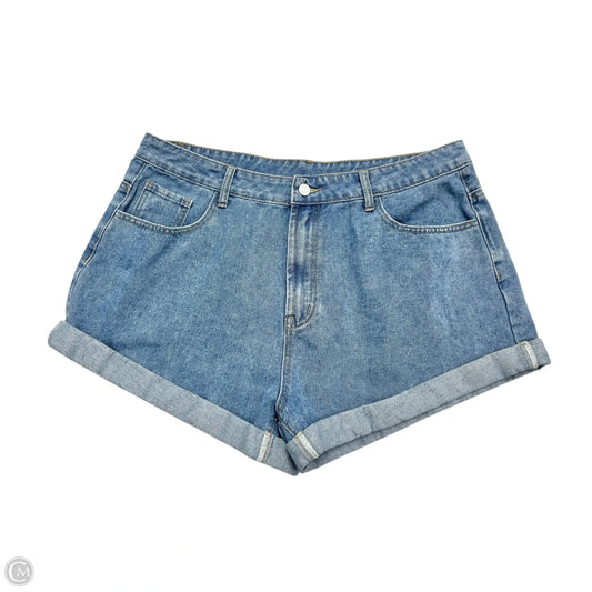 Shorts By Cider In Blue Denim, Size: 1x