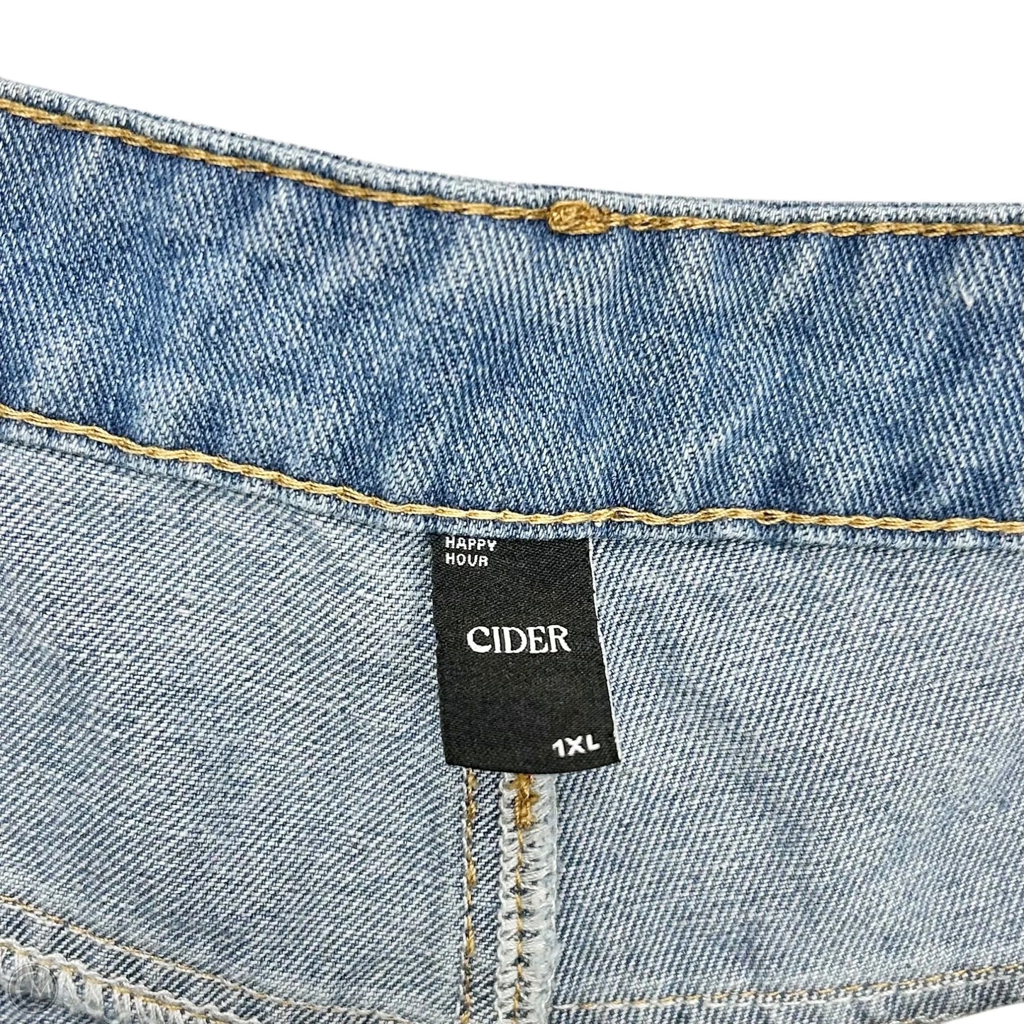 Shorts By Cider In Blue Denim, Size: 1x