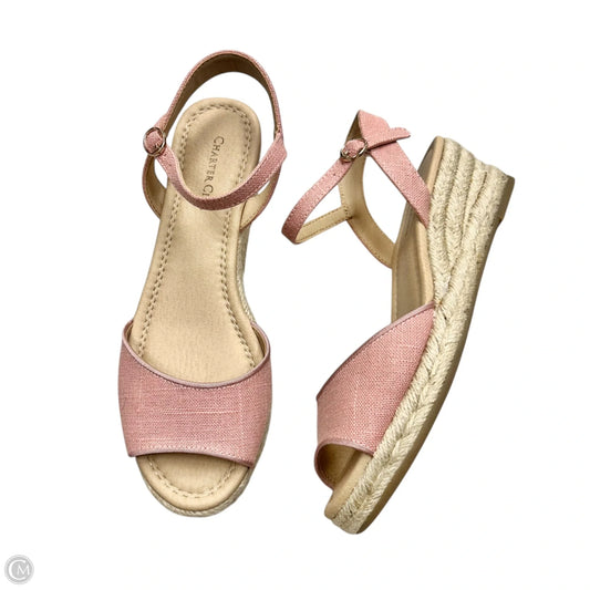 Sandals Heels Wedge By Charter Club In Pink, Size: 7.5