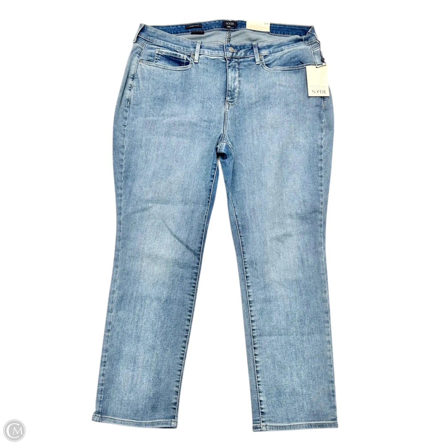 Jeans Straight By Not Your Daughters Jeans In Blue Denim, Size: 22