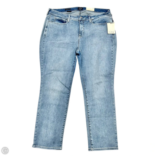 Jeans Straight By Not Your Daughters Jeans In Blue Denim, Size: 22