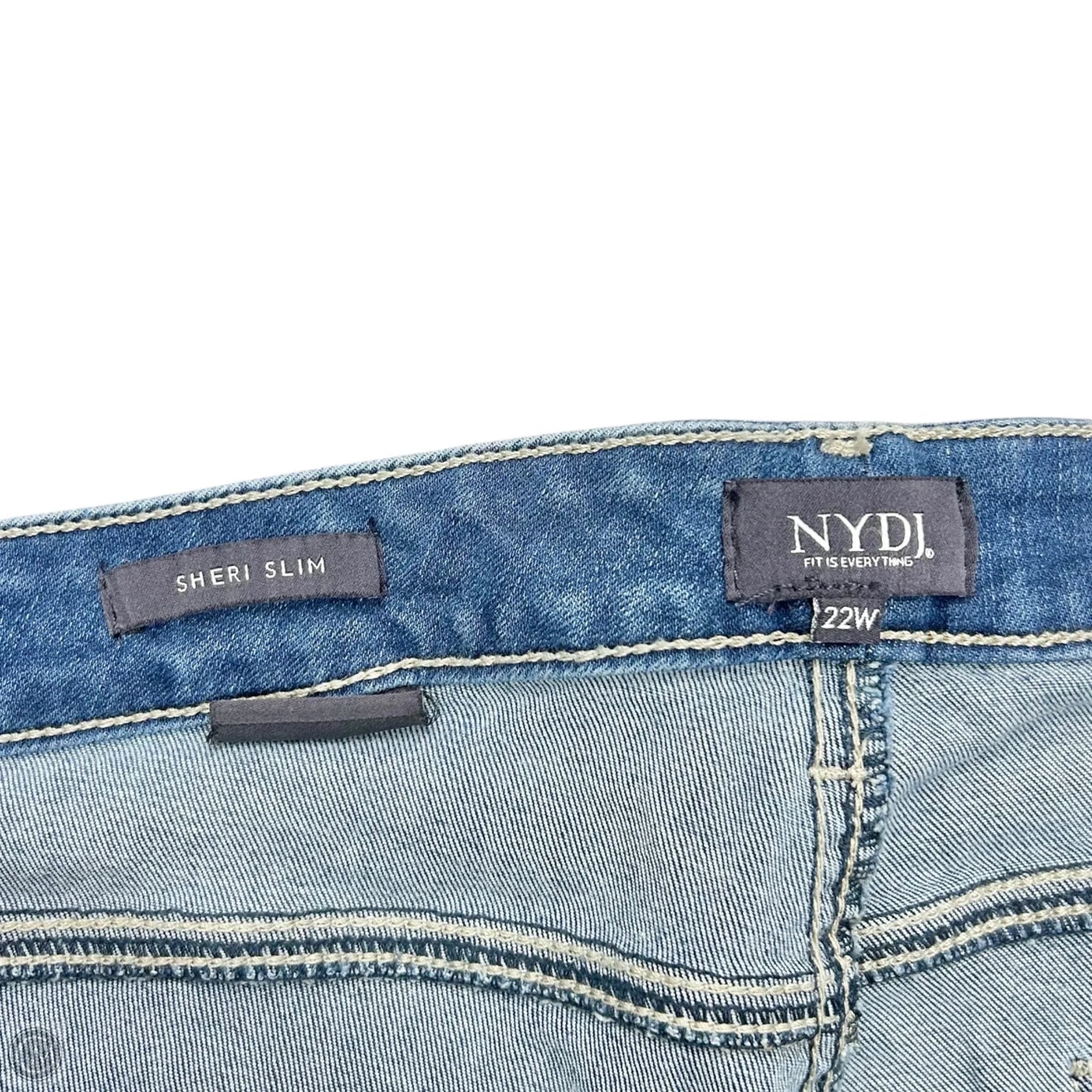 Jeans Straight By Not Your Daughters Jeans In Blue Denim, Size: 22