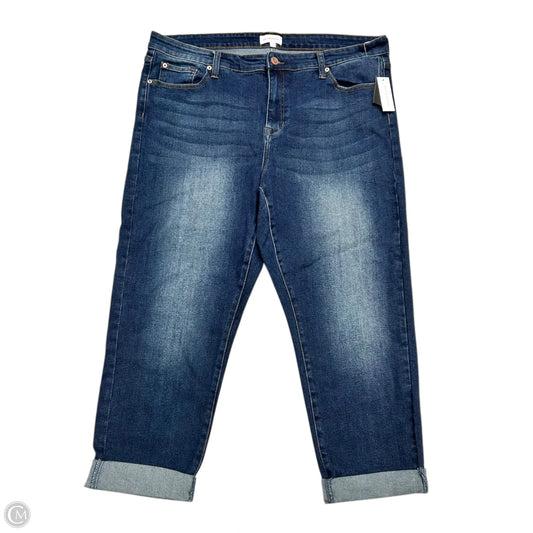 Jeans Straight By Mollu Isadora In Blue Denim, Size: 22