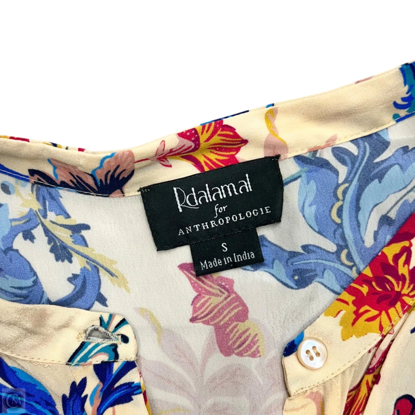 Top Long Sleeve By Anthropologie In Floral Print, Size: S
