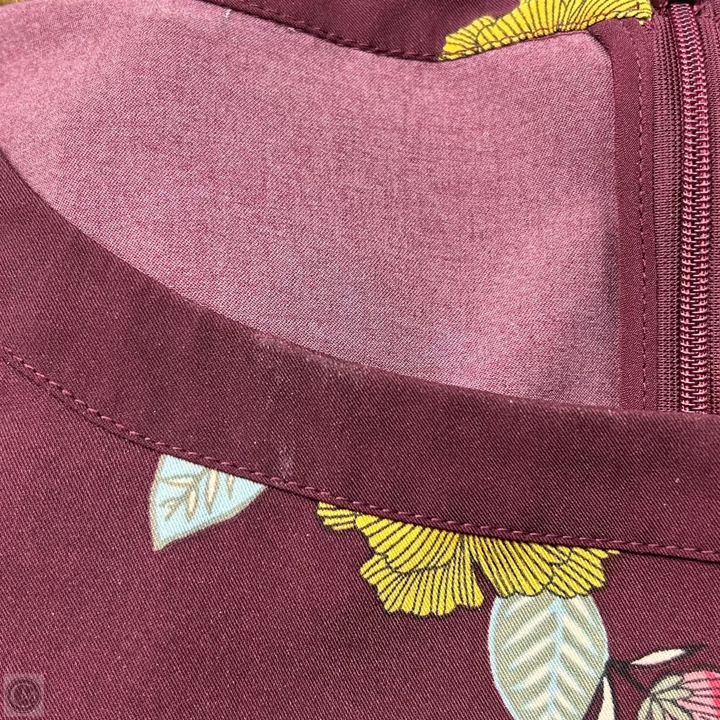 Dress Casual Short By Loft In Purple & Yellow, Size: 2x